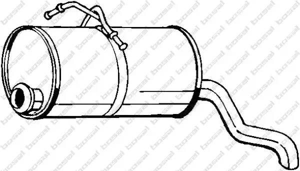 Глушитель выхлопных газов конечный 190-129 BOSAL