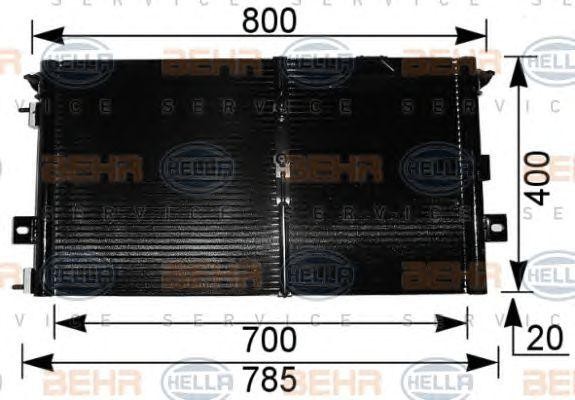 Конденсатор, кондиционер 8FC 351 036-731 HELLA