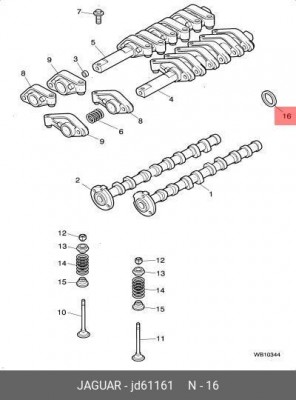 Уплотняющее кольцо, распределительный вал JD61161 JAGUAR