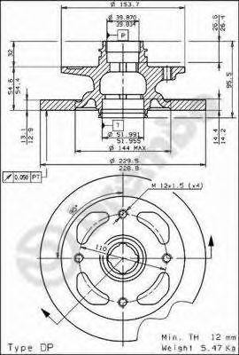 Тормозной диск 08306410 BREMBO