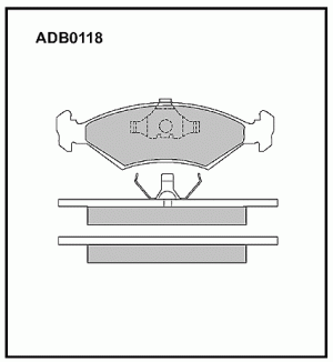 Колодки тормозные дисковые ADB0118 ALLIED NIPPON