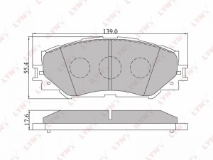 Колодки тормозные дисковые BD-7542 LYNXAUTO