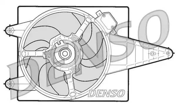 Вентилятор, охлаждение двигателя DER13204 DENSO