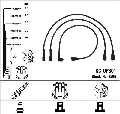 Ккомплект проводов зажигания 8265 NGK NTK