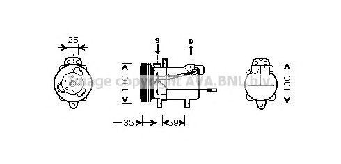 Компрессор, кондиционер SZK069 AVA