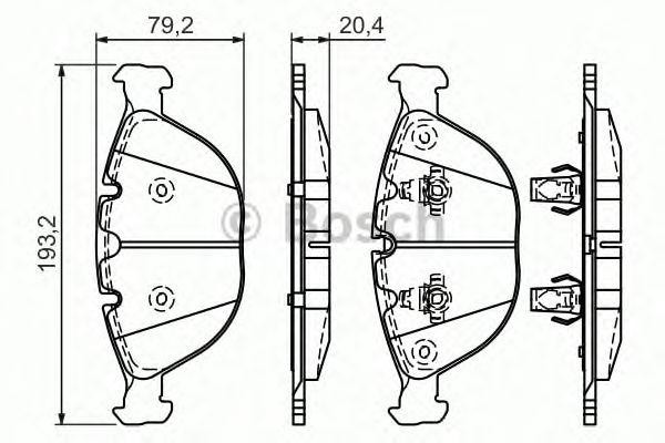 Колодки тормозные дисковые 0 986 494 217 BOSCH