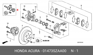 Суппорт тормозной (ремкомплект) 01473SZAA00 HONDA