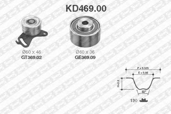 Комплект ремня ГРМ KD469.00 NTN SNR