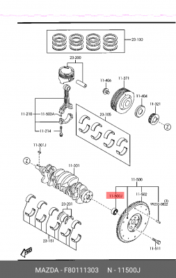 Подшипник F80111303 MAZDA