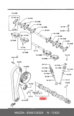 Распредвал B36612420A MAZDA