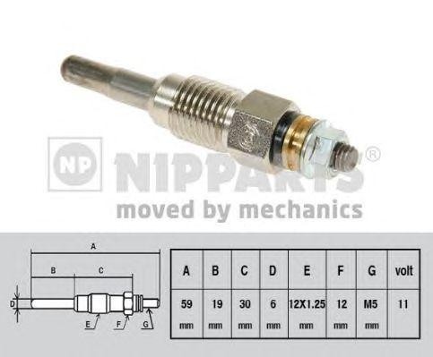 Свеча накаливания J5715013 H B JAKOPARTS NIPPARTS