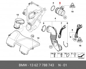 Расходомер воздуха 13 62 7 788 743 BMW