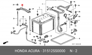 Крепление аккумулятора 31512SS0000 HONDA