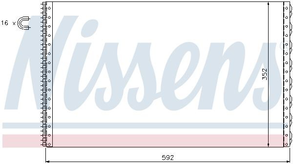 Конденсатор, кондиционер 94943 NISSENS
