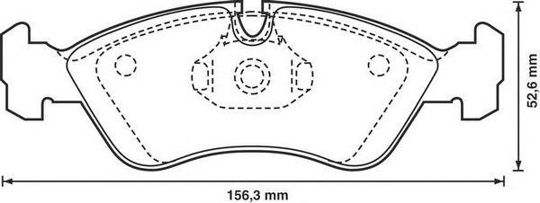 Комплект тормозных колодок, диско 571391X BENDIX JURID