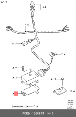 Кронштейн 1 668 895 FORD