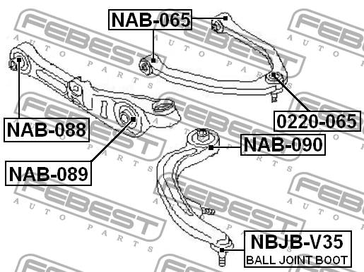 Рычаг подвески 0220-065 FEBEST