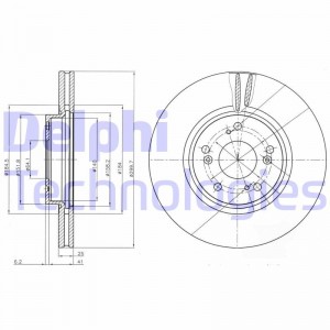 Тормозной диск BG3978 DELPHI