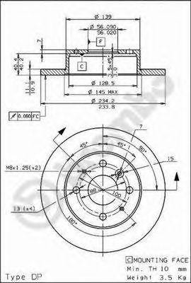 Тормозной диск 08.5878.10 BREMBO
