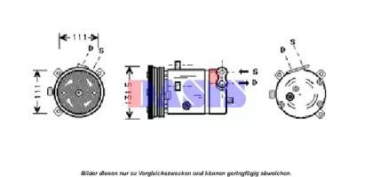 Компрессор, кондиционер 850704N AKS DASIS