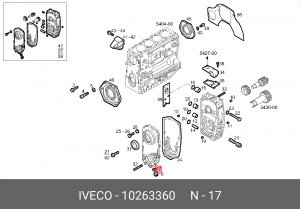 Уплотняющее кольцо 10263360 IVECO
