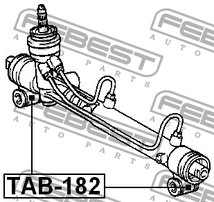 Рейка рулевая TAB-182 FEBEST