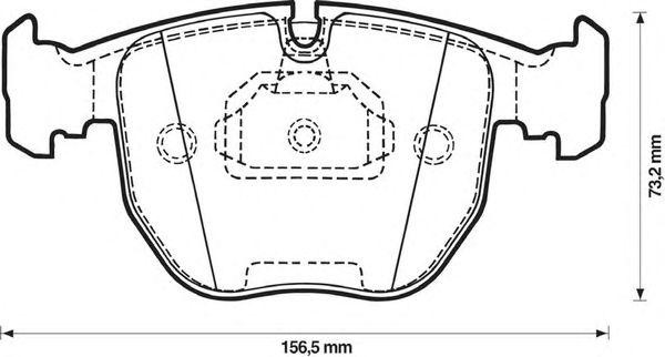 Комплект тормозных колодок, диско 571873B BENDIX JURID