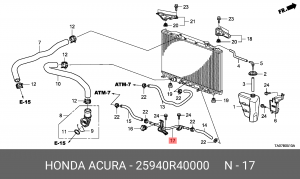 Трубка маслопровода 25940R40000 HONDA