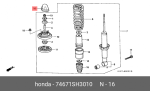Деталь 74671SH3010 HONDA