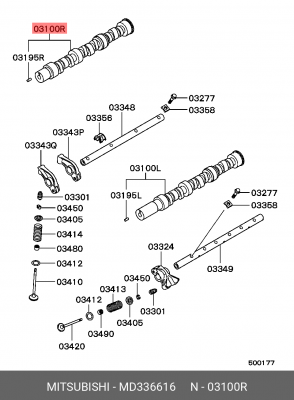 Распредвал MD336616 MITSUBISHI