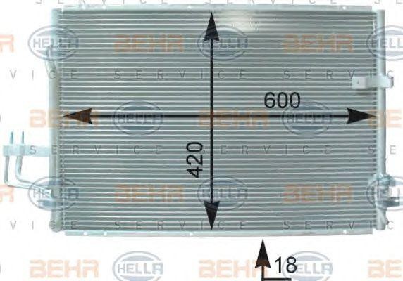 Конденсатор, кондиционер 8FC 351 303-031 HELLA