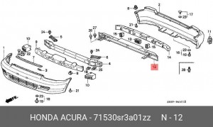 Носитель, буфер 71530SR3A01ZZ HONDA