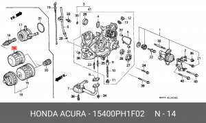 Масляный фильтр 15400-PH1-F02 HONDA
