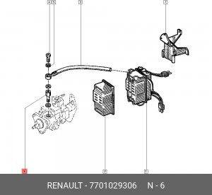 Патрубок, 7701029306 RENAULT