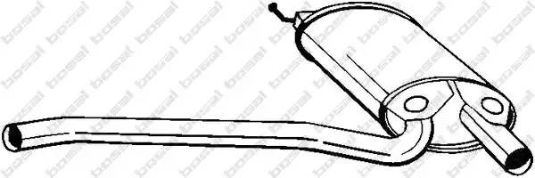 Средний глушитель выхлопных газов 105-167 BOSAL