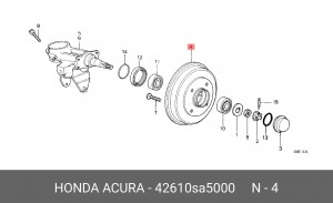 Тормозной барабан 42610SA5000 HONDA