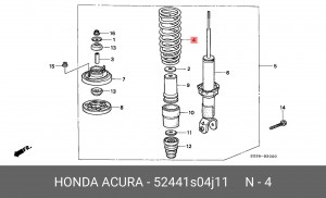 Пружина ходовой части 52441S04J11 HONDA