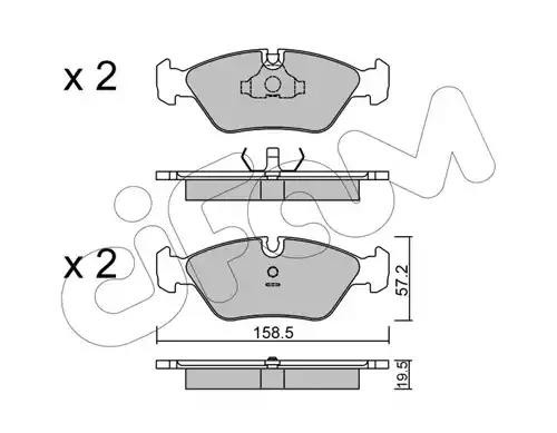 Комплект тормозных колодок, диско 822-091-0 CIFAM