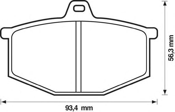 Комплект тормозных колодок, диско 571251B BENDIX JURID