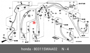 Шланг воздушный 80311SWAA02 HONDA