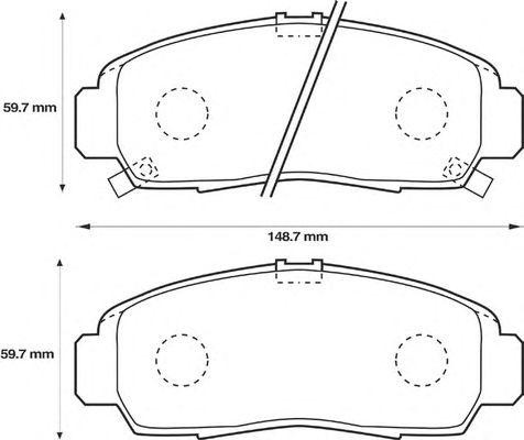 Комплект тормозных колодок, диско 572449B BENDIX JURID