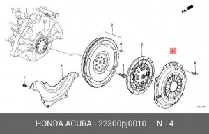 Нажимной диск сцепления 22300PJ0010 HONDA