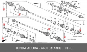 Пыльник ШРУСа (комплект) 44018S5TA00 HONDA