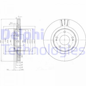 Тормозной диск BG4038 DELPHI