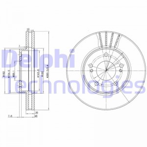 Тормозной диск BG3541 DELPHI