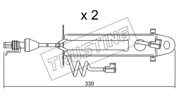 Сигнализатор, износ тормозных колодок SU176K TRUSTING