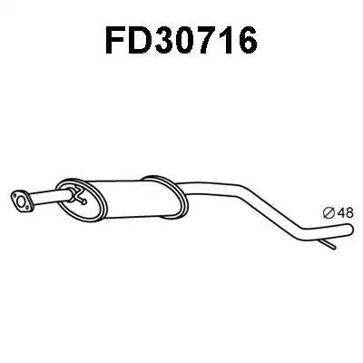 Предглушитель выхлопных газов FD30716 VENEPORTE