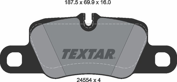 Комплект тормозных колодок, диско 2455401 TEXTAR