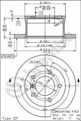 Тормозной диск 08.7725.10 BREMBO