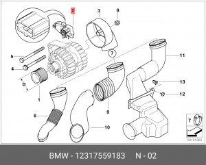 Регулятор генератора 12 31 7 559 183 BMW